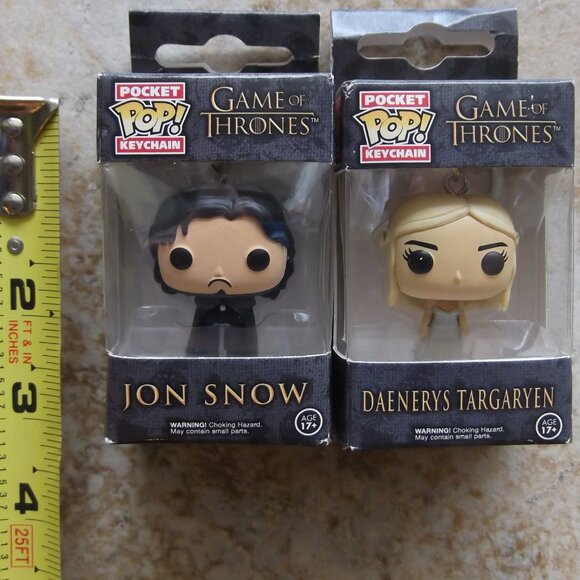 game of thrones jon snow daenerys targaryen keychains - Picture 4 of 4